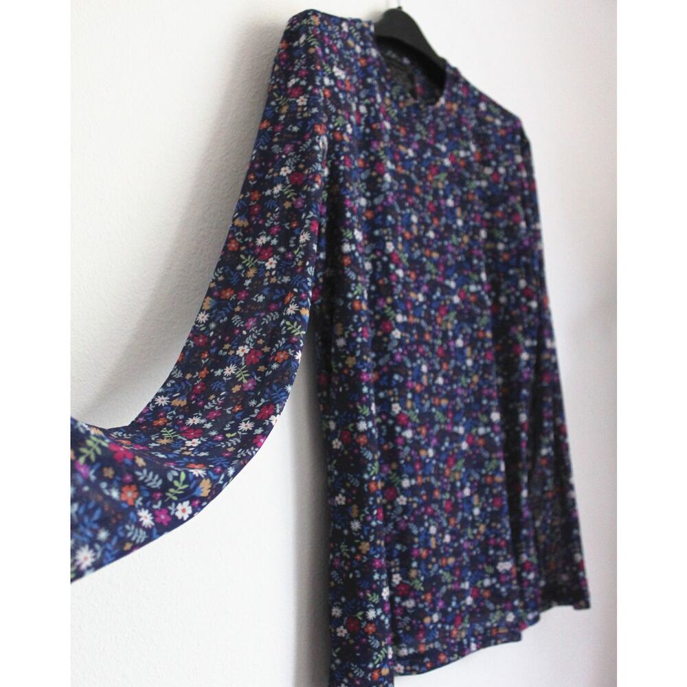 JOHNNY WAS Catalina Mesh Long Sleeve Tee, Size L